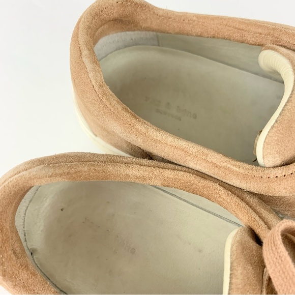 Rag & Bone Kent Suede Lace Up Sneakers Macaroon 37.5 - Picture 8 of 12